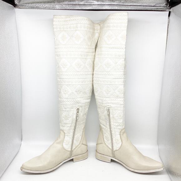 Free People Women's Bren OTK Crochet Western Cowgirl Boots Size US 8 EU 38 - Picture 7 of 15